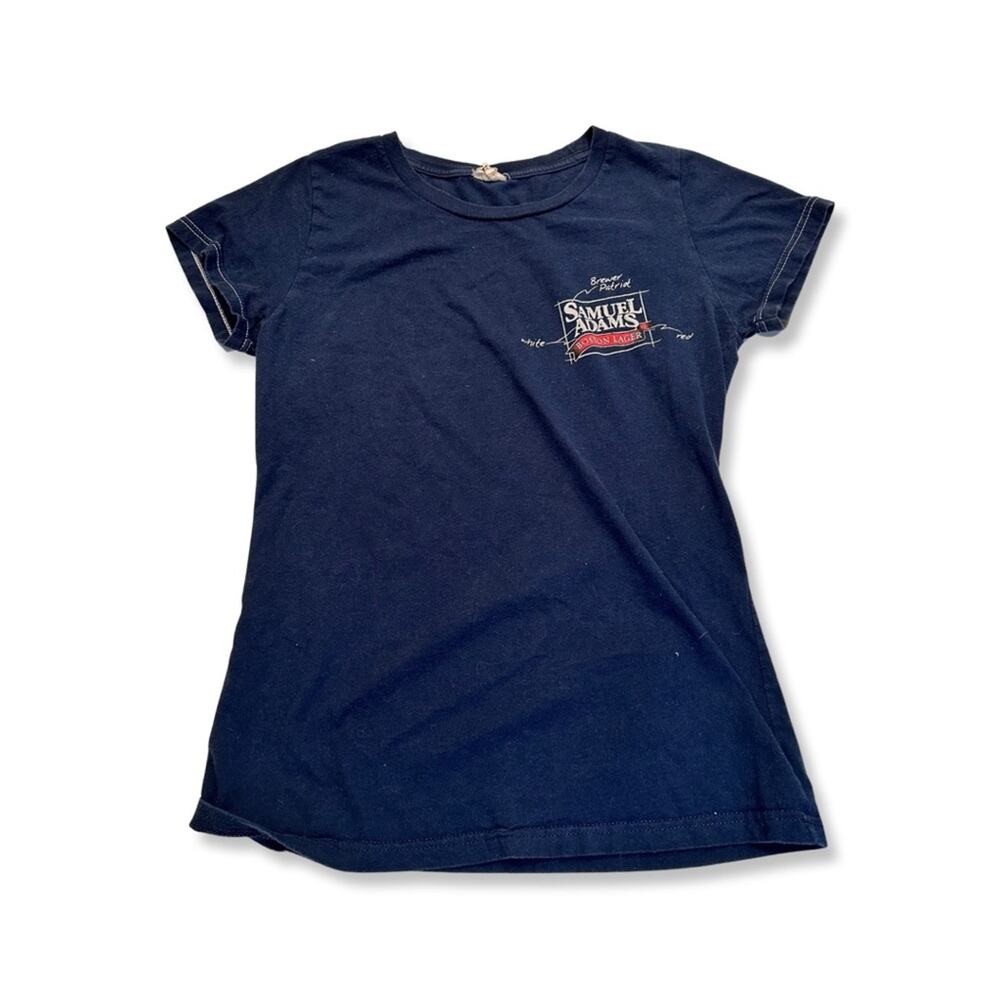 Vintage Samuel Adams Lager Glass Beer T-Shirt Women’s Cap Sleeve by Bay Island